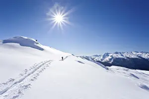 Snowy Alps Europe Drucke: View during the ascent of Mt Cima Bocche