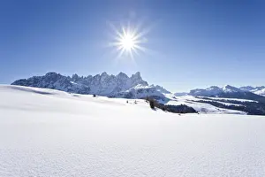 Backlit Mountain View Drucke: View during the ascent of Mt Cima Bocche