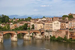 Historic Quarter View Drucke: View of the August bridge in Albi