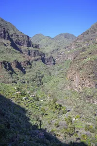 Uninhabited Countryside Scene Drucke: View back into the Barranco Guarimar