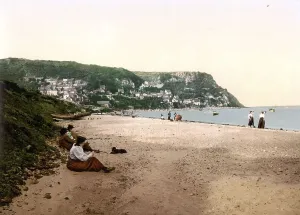 Yorkshire Coastline Photography Drucke: View of the beach at Runswick Bay