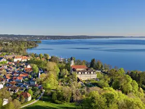 European Countryside Scenery Drucke: View of Bernried am Starnberger See