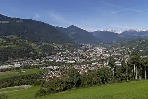 Top Down View Of City Drucke: View of Brixen in the Eisack Valley