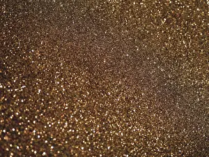 Top View Photo Drucke: Top view brown glitter background