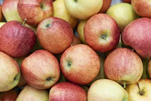 View From Above Fruit Drucke: Top view bunch apples