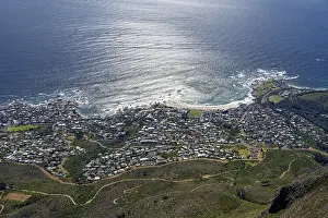 Cape Town View Drucke: View of Cape Town from top of Table Mountain