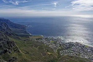 Cape Town View Drucke: View of Cape Town from top of Table Mountain