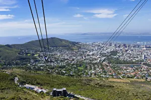 Cape Town View Drucke: View of Cape Town from top of Table Mountain