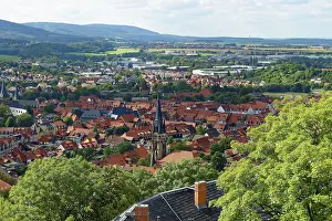 Abandoned German Village Scene Drucke: View from the castle to the Old Town