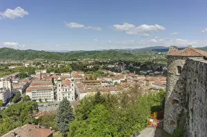 Friuli Venezia Giulia Landscape Drucke: View from the castle to the town