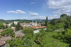Friuli Venezia Giulia Landscape Drucke: View from the castle to the town