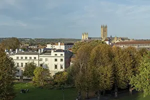 Religious Buildings England Drucke: View of the Cathedral from Dane John Mound