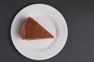 Top View Of Dessert Drucke: Top view of chocolate biscuit cake