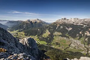 Dolomites Panorama Drucke: View from the top of Cima Dodici