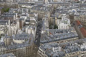 Famous Landmarks In Europe Drucke: View of the city centre from the Eiffel Tower