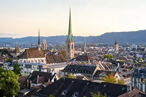 Predigerkirche Church Tower Drucke: View of the city, Predigerkirche