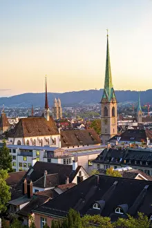 Zurich Historic Centre Drucke: View of the city, Predigerkirche