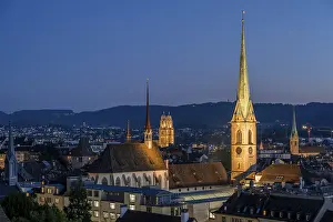 Predigerkirche Church Tower Drucke: View of the city, Predigerkirche