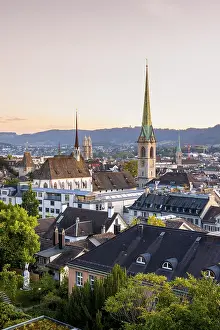 Old Historic Town Center Drucke: View of the city, Predigerkirche