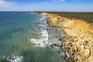 Southern Europe Coastal Scenes Drucke: View over the cliffs with beach bays Calas de Conil