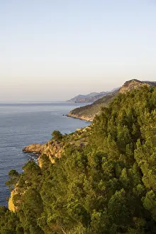Spanish Coastline Drucke: View over the cliffs and the sea, Majorca, Spain