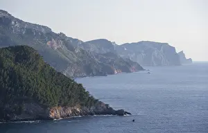 Balearic Islands Scenery Drucke: View over the cliffs and the sea, Majorca, Spain