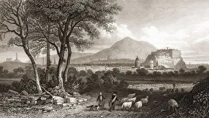 Scottish Fortification Architecture Drucke: View from Craigleith, Edinburgh