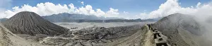 Deserted Volcanic Landscape Drucke: View from the crater of Mount Bromo