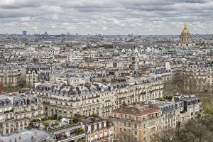 Paris Cityscape Drucke: View from the Eiffel Tower to the Invalides