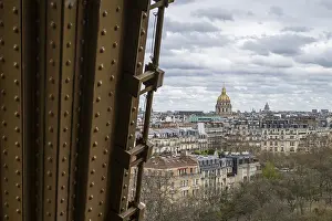 Paris Cityscape Drucke: View from the Eiffel Tower to the Invalides
