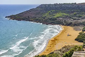 Uninhabited European Shores Drucke: View from elevated position of beach in Ramla Bay