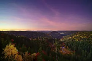 Black Forest Autumnal Atmosphere Drucke: View from the Ellbachseeblick viewing platform