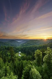 Morning Light In The Black Forest Drucke: View from the Ellbachseeblick viewing platform