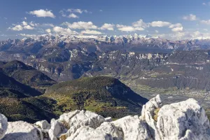 Deserted Waterfront Italy Drucke: View of the Etsch Valley, Val d'Adige