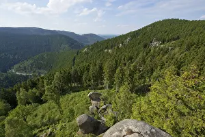 Mountainous Rural Scenery Germany Drucke: View from the Feigenbaumklippe or Feigenbaumkanzel rock formation