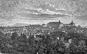 Thuringia Europe Drucke: View of Gotha in Thuringia, Germany