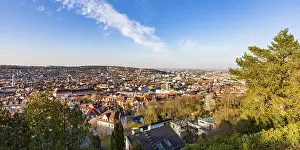 Southern Germany Townscapes Drucke: View from Hasenbergsteige over Stuttgart-West