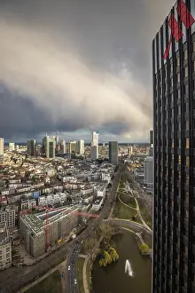 Deserted City Skyline Drucke: View from a high-rise building
