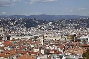 Top Down View Of Old Town Area Drucke: View over the historic centre of Nice