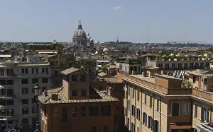 Tourist Attraction Rome Drucke: View of the historic centre of Rome