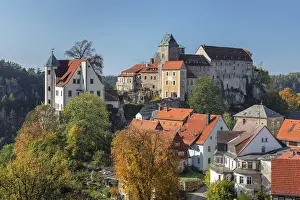 Saxon Switzerland Drucke: View of Hohnstein Castle, Hohnstein