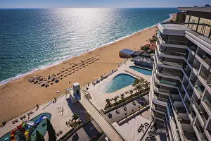 Black Sea Coast Bulgaria Drucke: View of a hotel complex with pool on the beach