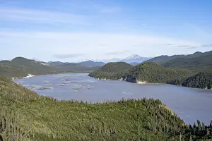 Wrangell St Elias National Park Drucke: View of the huge Copper River, McCarthy Highway