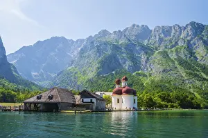 Upper Bavaria Tourist Attraction Drucke: View of the iconic St