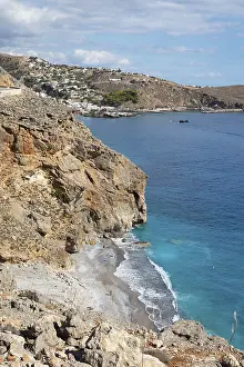 Deserted Beach In Greece Drucke: View of Ilingas Beach or beach