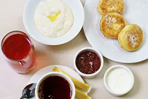 Morning Meal Drucke: Top view image of breakfast table