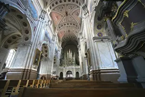 Deserted Church Building Drucke: View inside the Cathedral. Kaunas