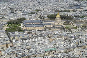Cathedral Architecture Europe Drucke: View of the Invalides from the Eiffel Tower