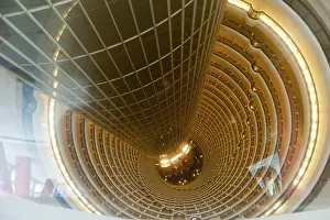 Shanghai Architecture Drucke: View down into the Jin Mao Tower