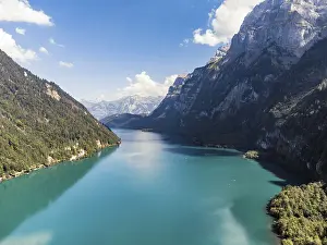 Deserted Lakes In Europe Drucke: View over the Klontalersee